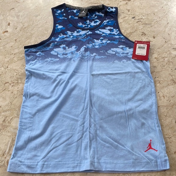 Jordan Other - Jordan boys tank NWT Size L ombre/camo blue